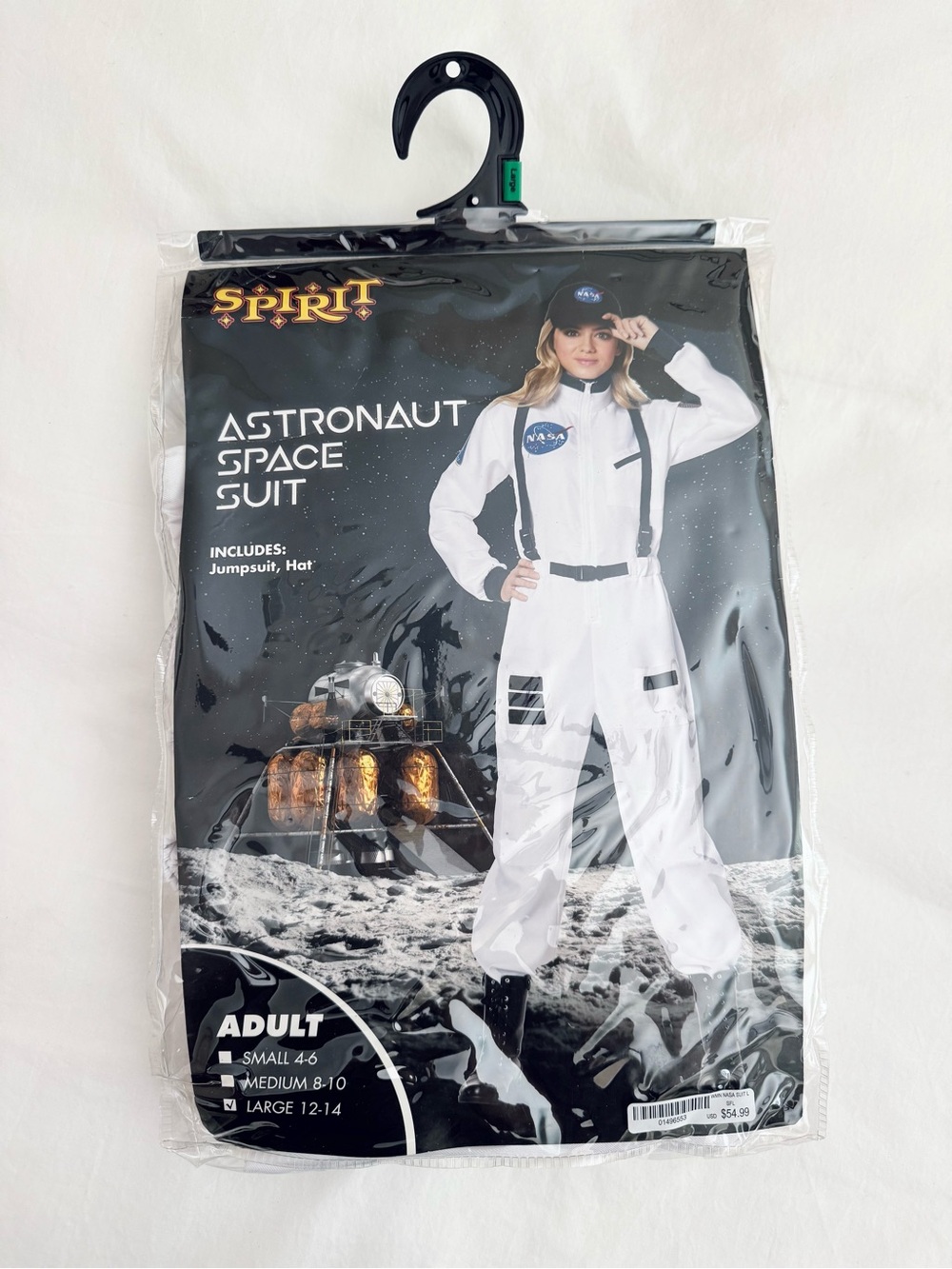 Spirit Halloween White Astronaut Jumpsuit Costume